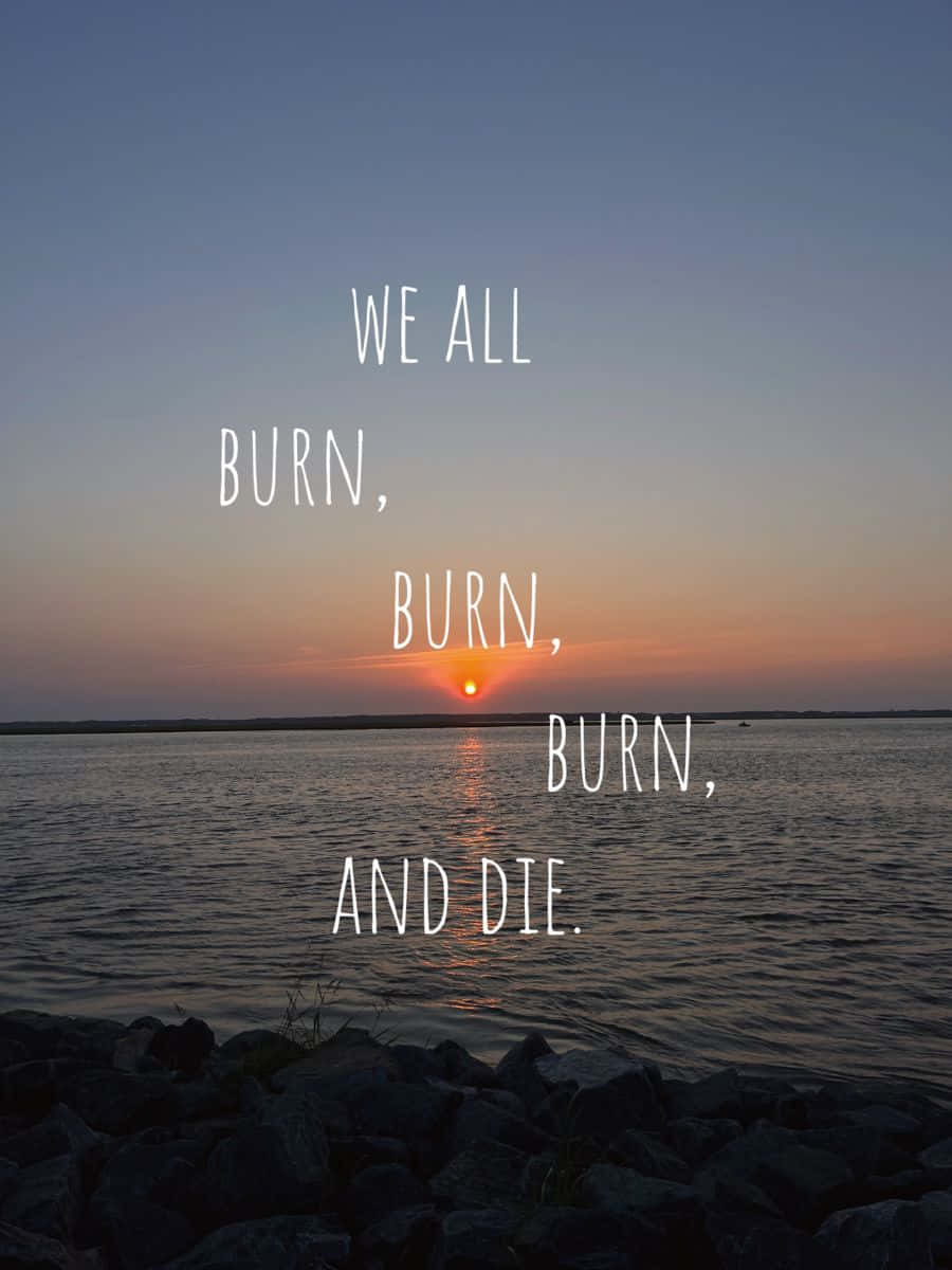 Sunset Reflection Zach Bryan Quote Wallpaper