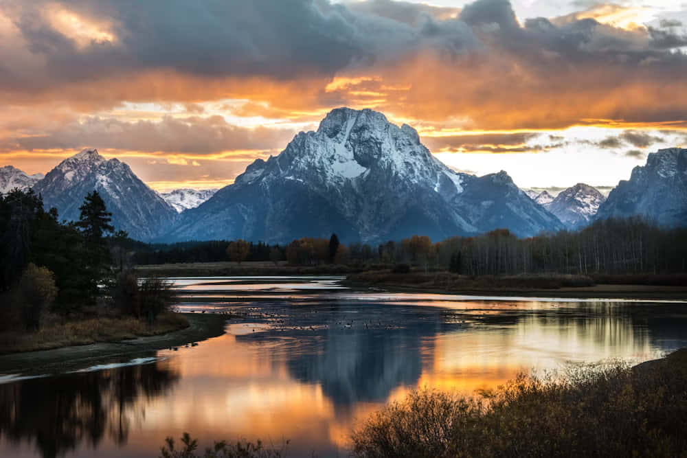 Sunset_ Reflections_ Grand_ Teton_ National_ Park Wallpaper