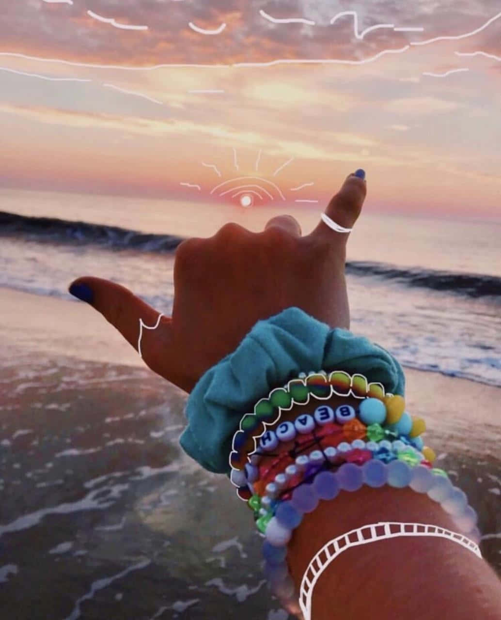 Sunset_ Shaka_ Sign_ Beach_ Vibes.jpg Wallpaper