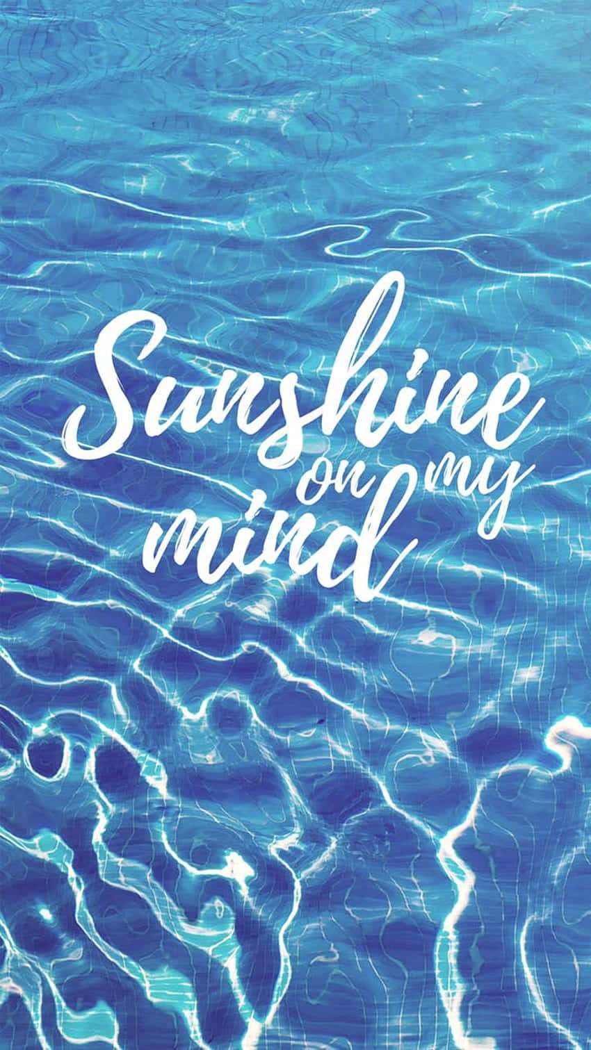 Sunshine Mind Quote Over Water Wallpaper