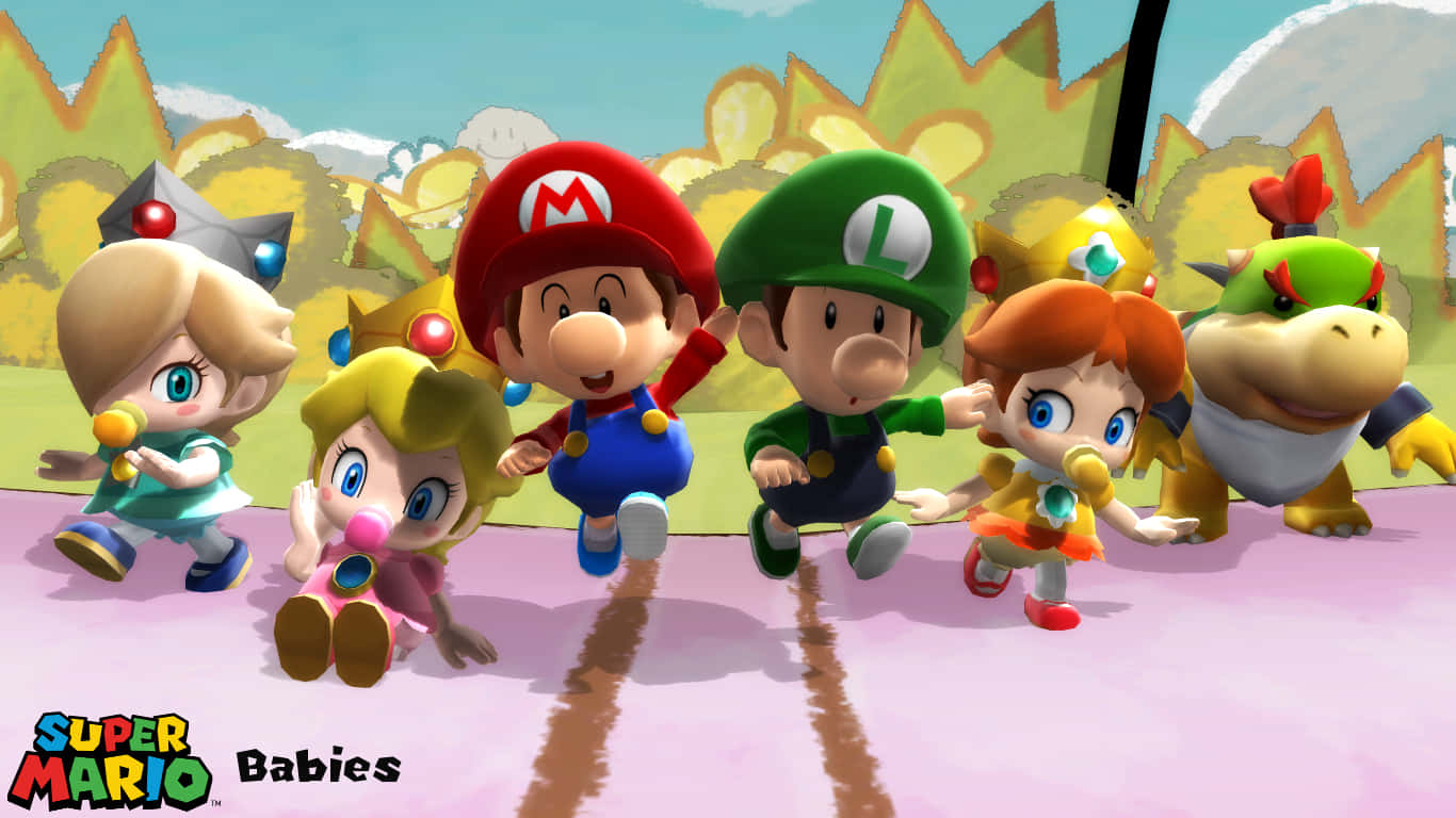 Super Mario Babies Running Adventure Wallpaper