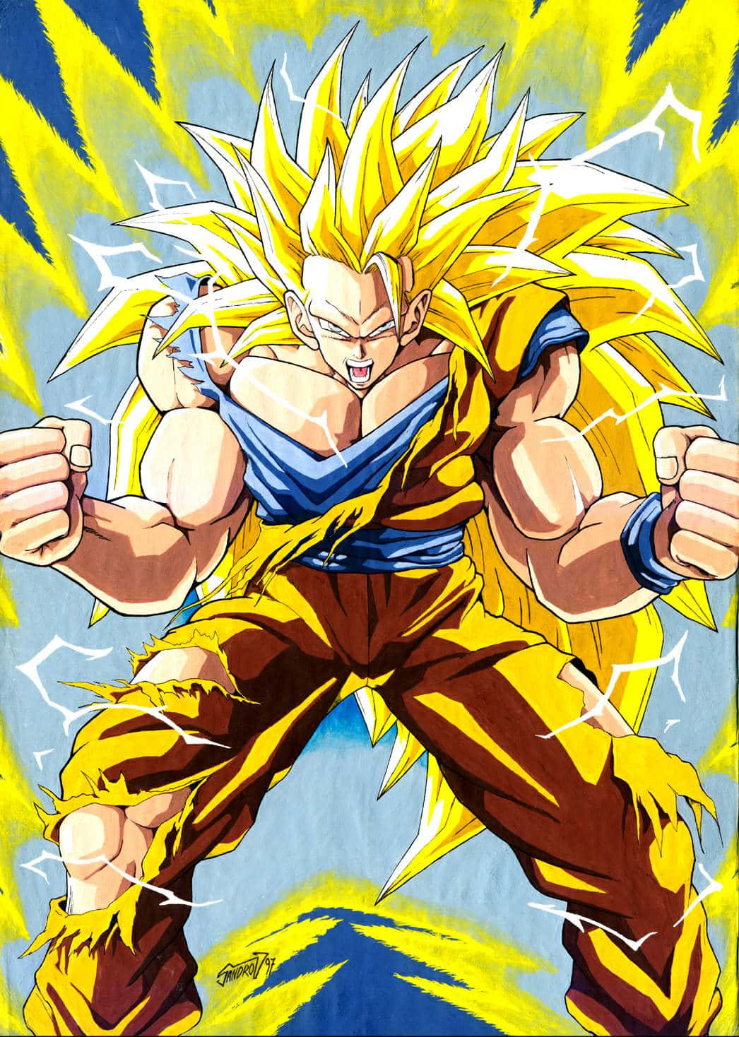 Super Saiyan 3 Form Transformation Wallpaper