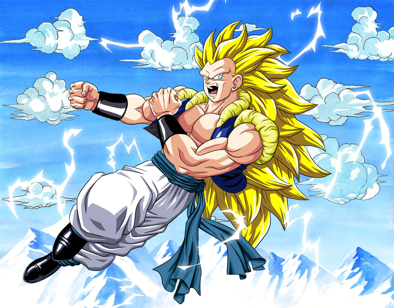 Super Saiyan 3 Goku Ready To Take On The Enemy Wallpaper