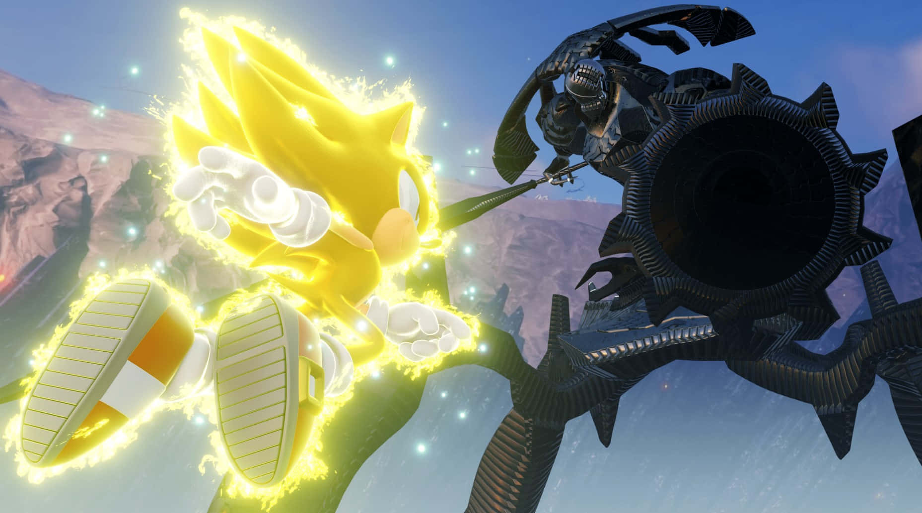 Super_ Sonic_vs_ Titan_ Boss_ Sonic_ Frontiers.jpg Wallpaper