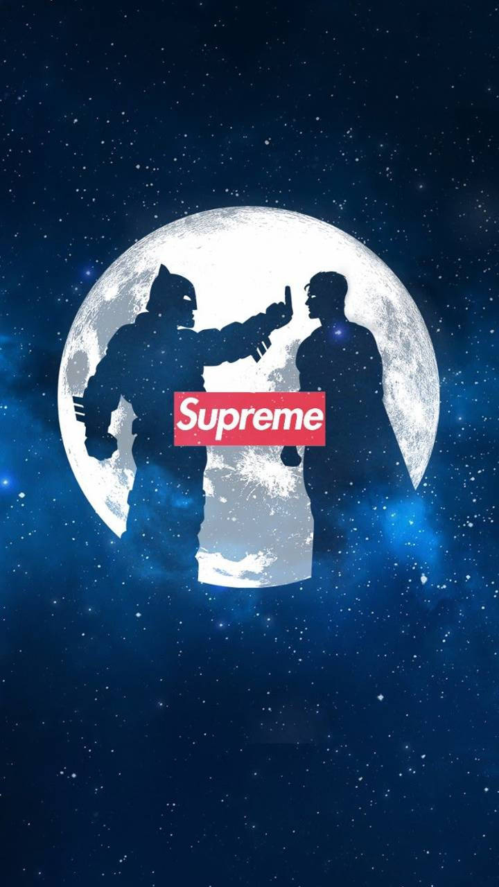 Superhero Supreme Batman And Superman Silhouettes Wallpaper