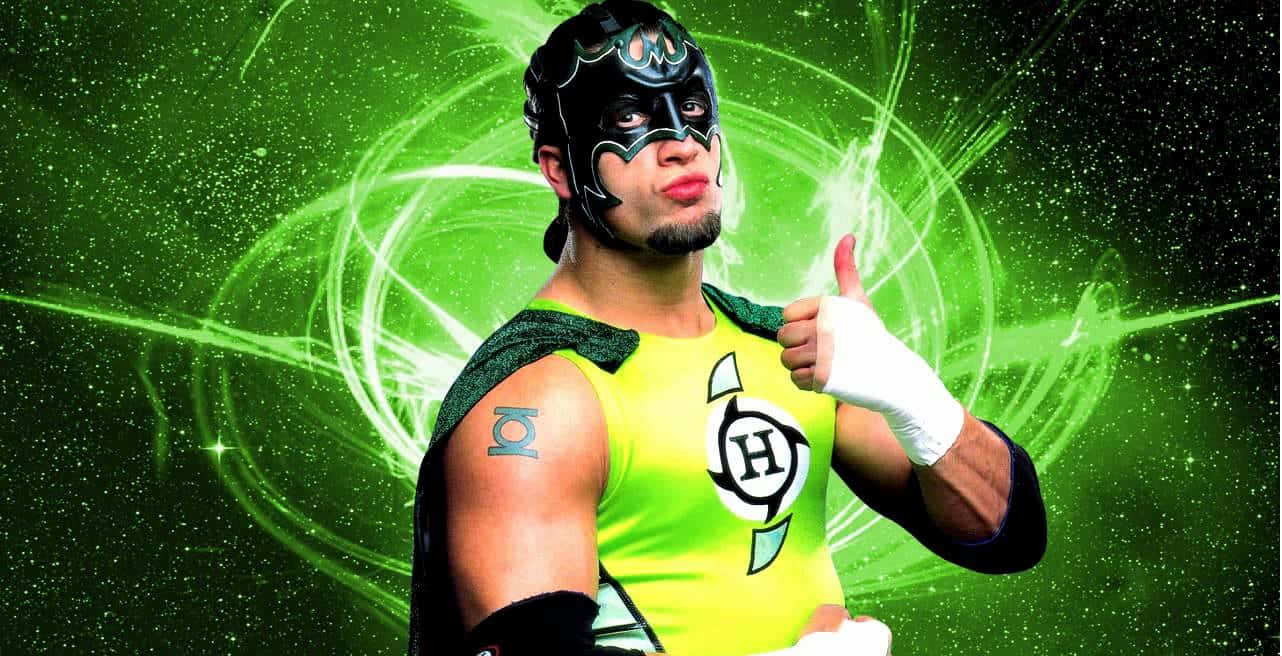 Superhero Wrestler Giving Thumbs Up Wallpaper