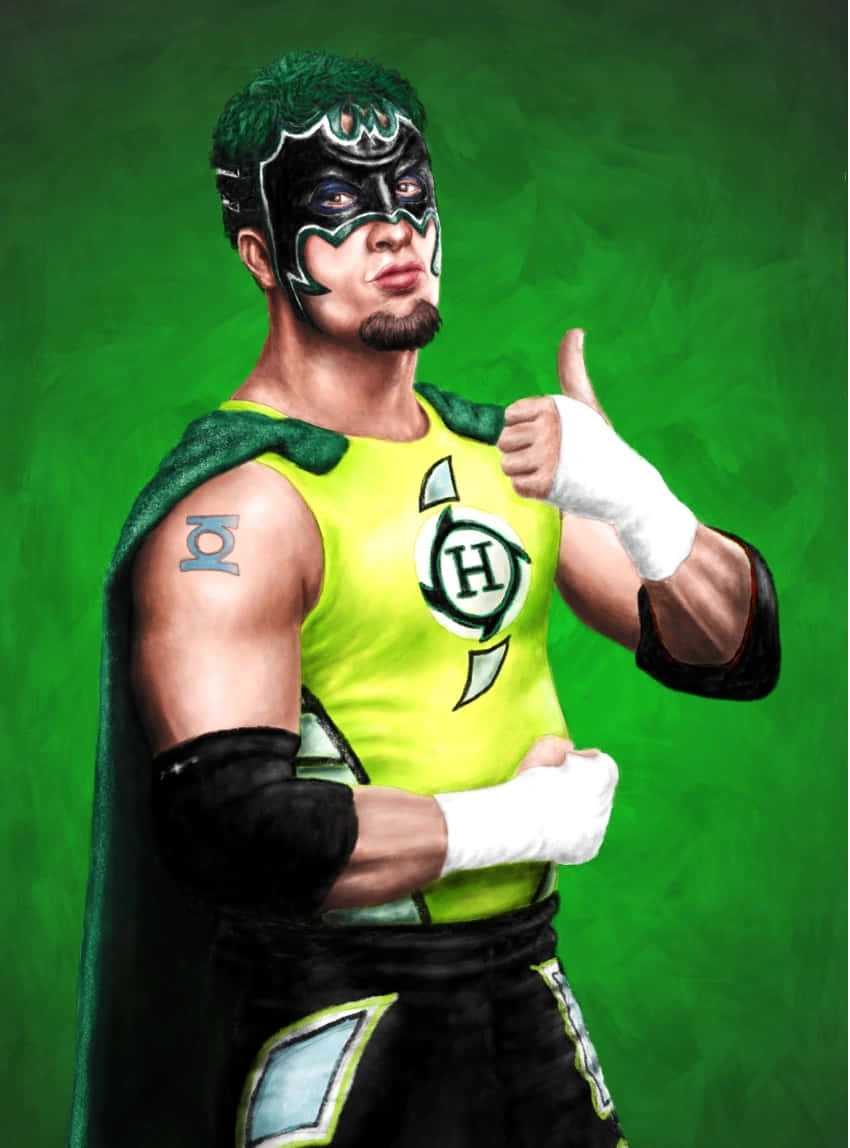 Superhero Wrestler Thumbs Up Wallpaper