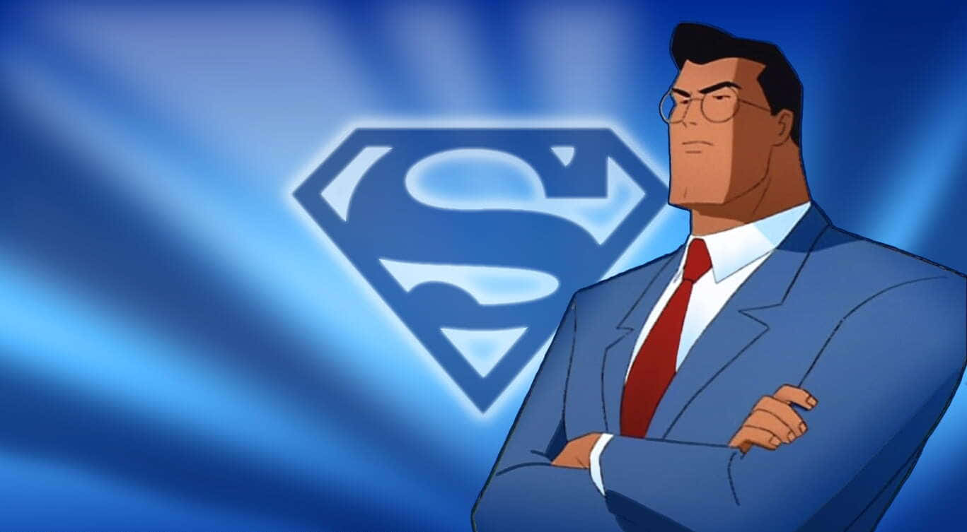 Superman Flying High In The Animated Series Wallpaper