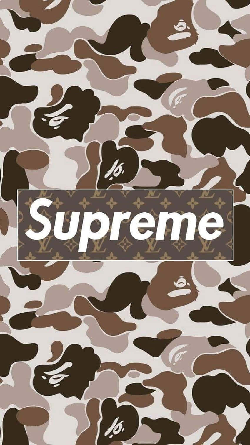 Supreme Bape Camouflage Pattern Wallpaper