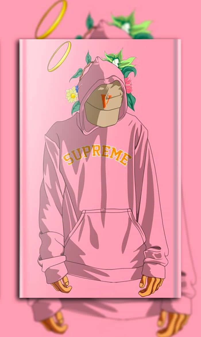 Supreme Hoodie - Pink Wallpaper