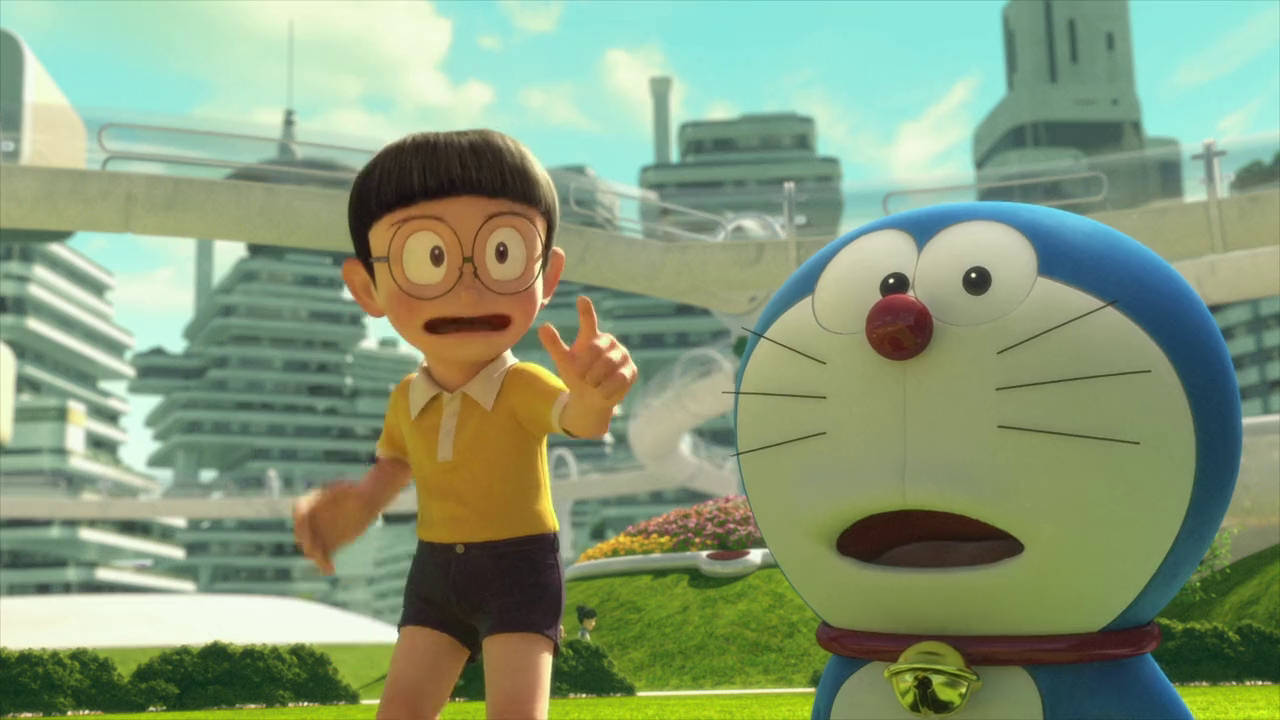 Surprised Doraemon And Nobita Wallpaper