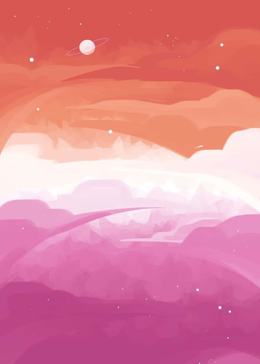 Surreal Pink Landscape Artwork Wallpaper