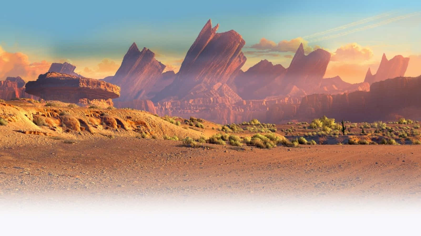 Surreal Sunset Over Radiator Springs Wallpaper