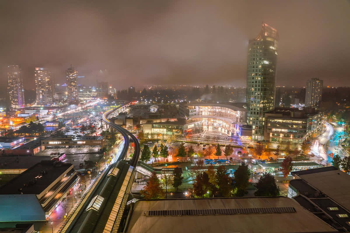 Surrey Cityscape Night Lights Wallpaper