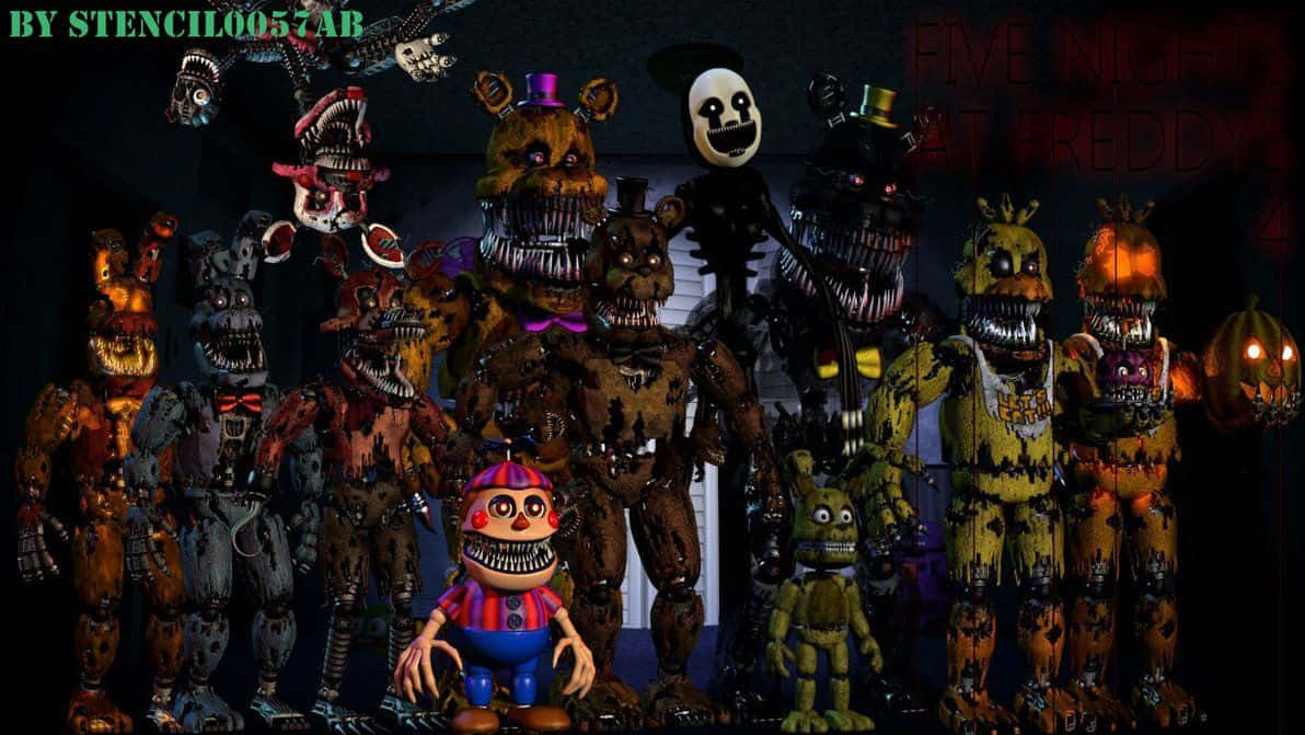 Survive Five Nights At Freddys From The Comfort Of Your Desktop Computer Wallpaper