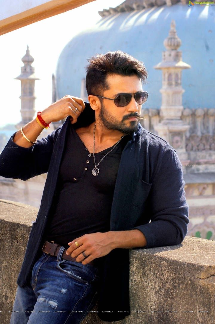 Surya Sporting Black Sunglasses Hd Wallpaper