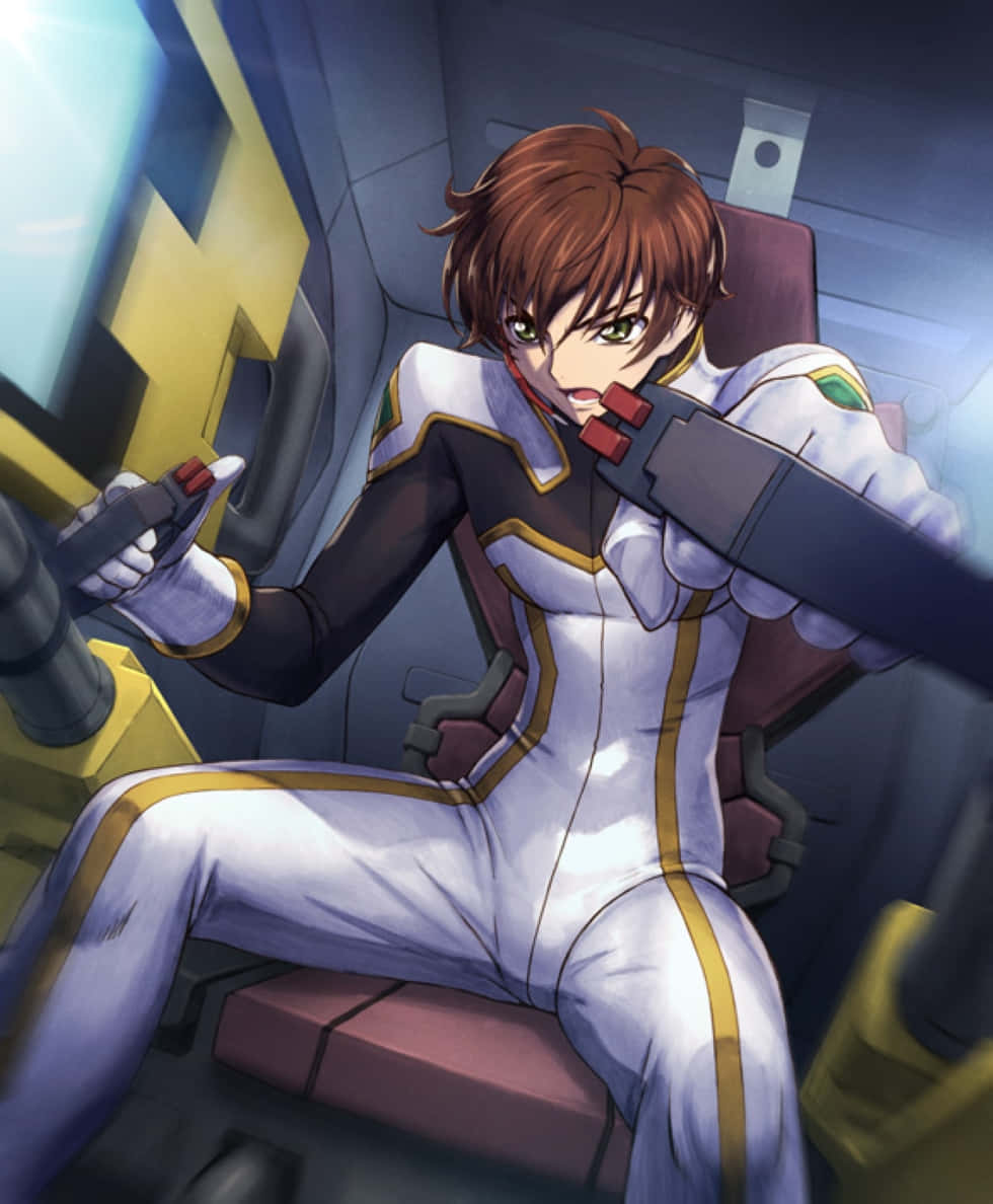 Suzaku Kururugi In Action Wallpaper