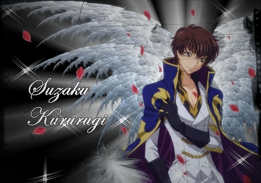 Suzaku Kururugi In Action With His Sword Wallpaper