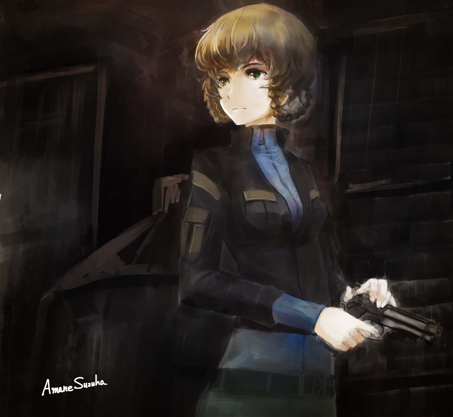 Suzuha Amane Ready For Adventure Wallpaper