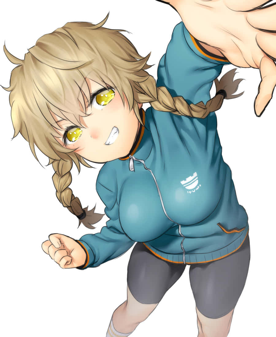 Suzuha Amane - Time Traveler In Action Wallpaper