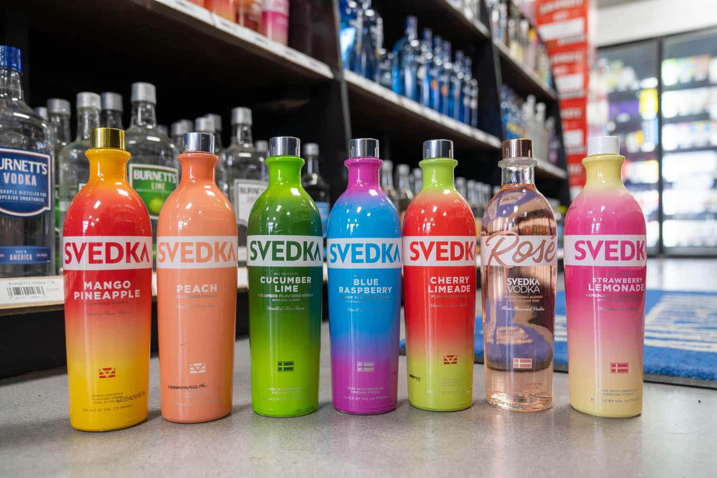 Svedka Flavored Vodka Drink Bottles Wallpaper