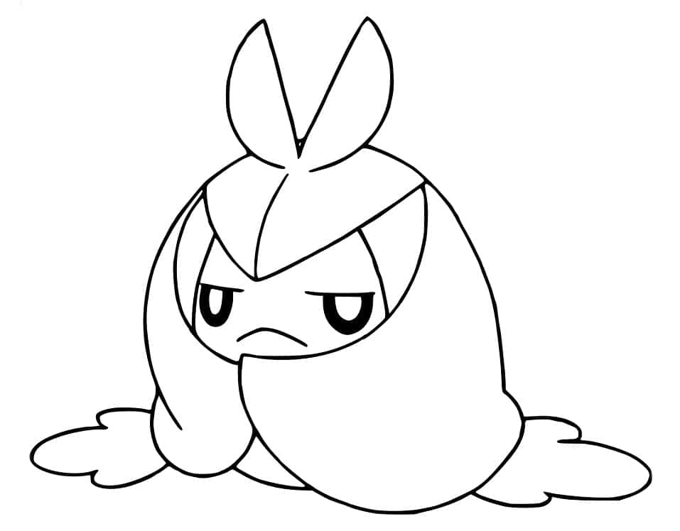 Swadloon Pokemon Black And White Illustration Wallpaper