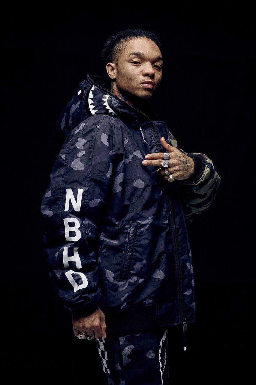 Swae Lee In Camouflage Wallpaper