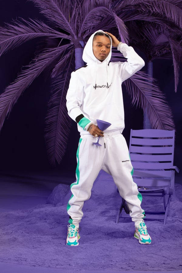 Swae Lee In Purple Beach Wallpaper