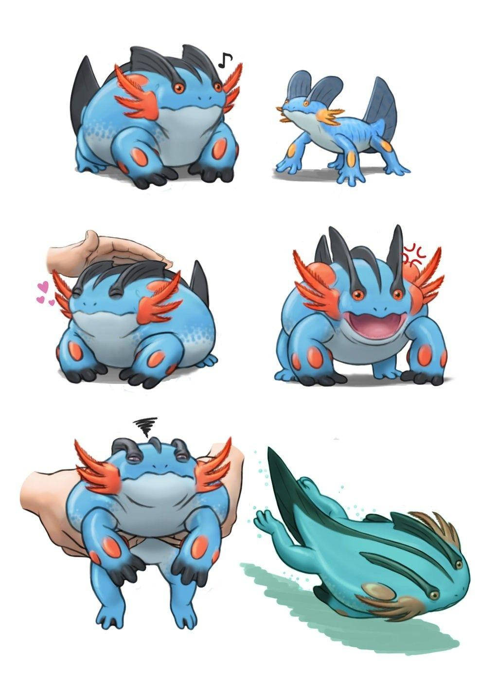 Swampert And Mega Swampert Moods Wallpaper