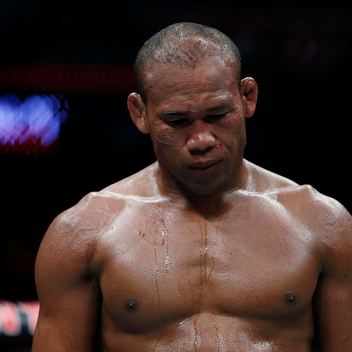 Sweaty Ufc Fighter Ronaldo Souza Wallpaper