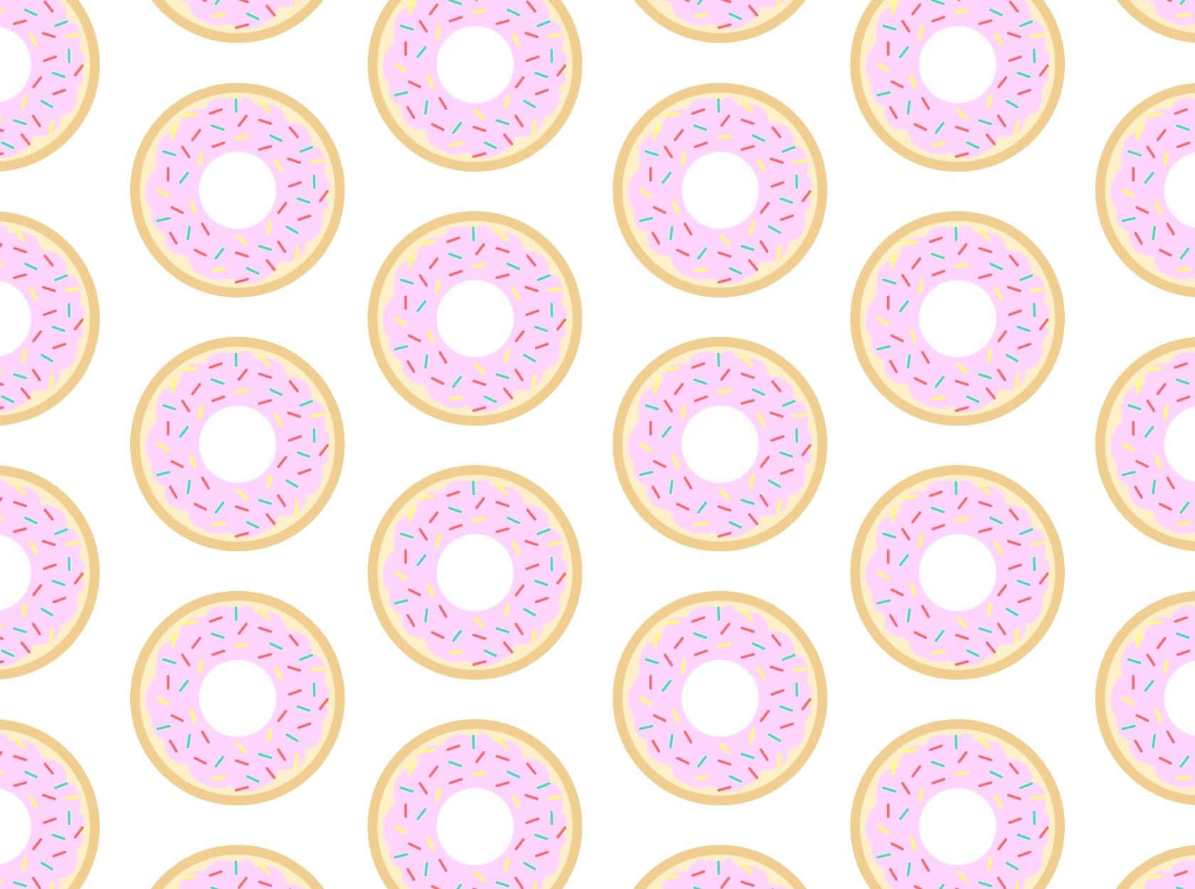 Sweet & Adorable Donut Treat Wallpaper