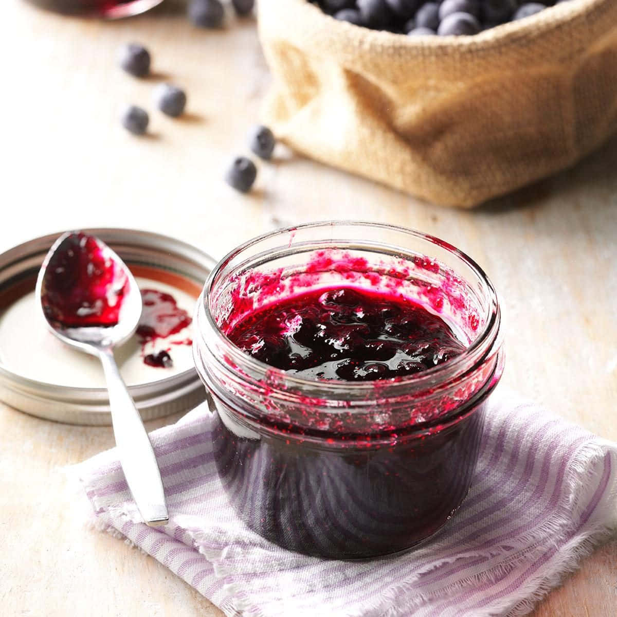 Sweet And Delicious Blueberry Jam Wallpaper