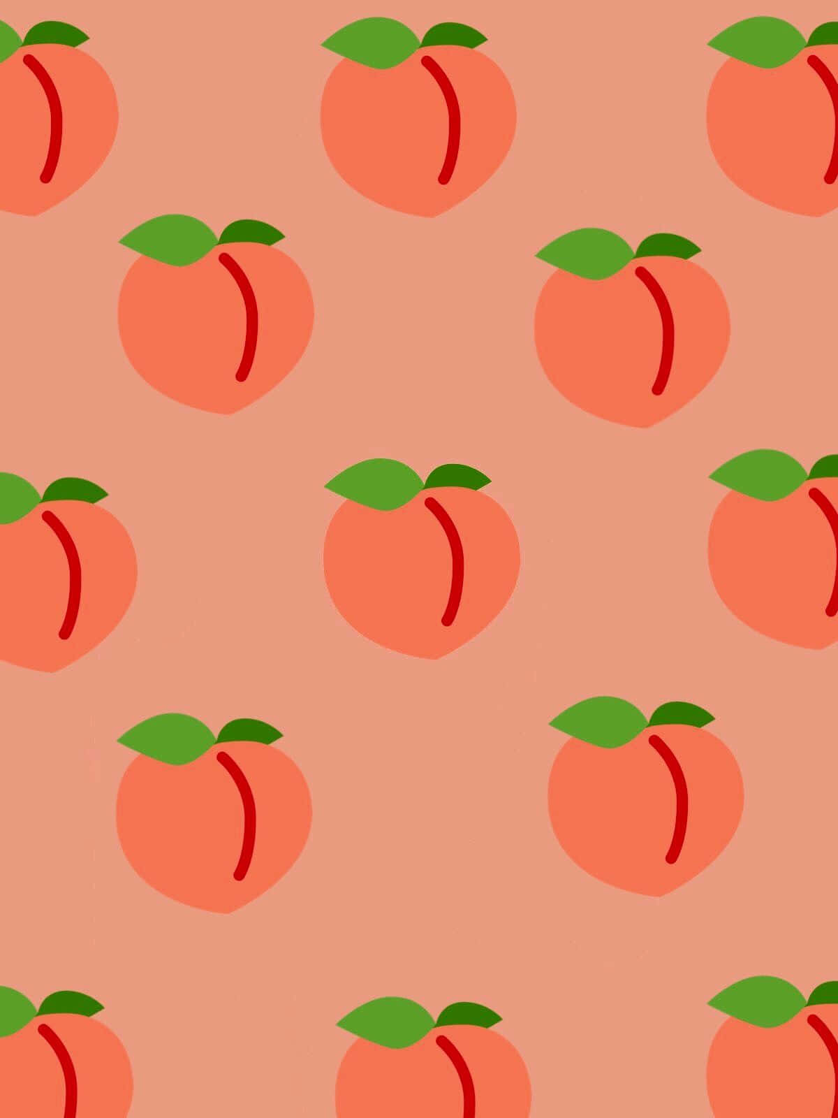 Sweet And Juicy Cute Peach Wallpaper