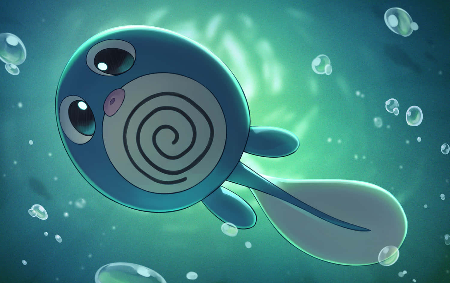 Swimming Poliwag Wallpaper