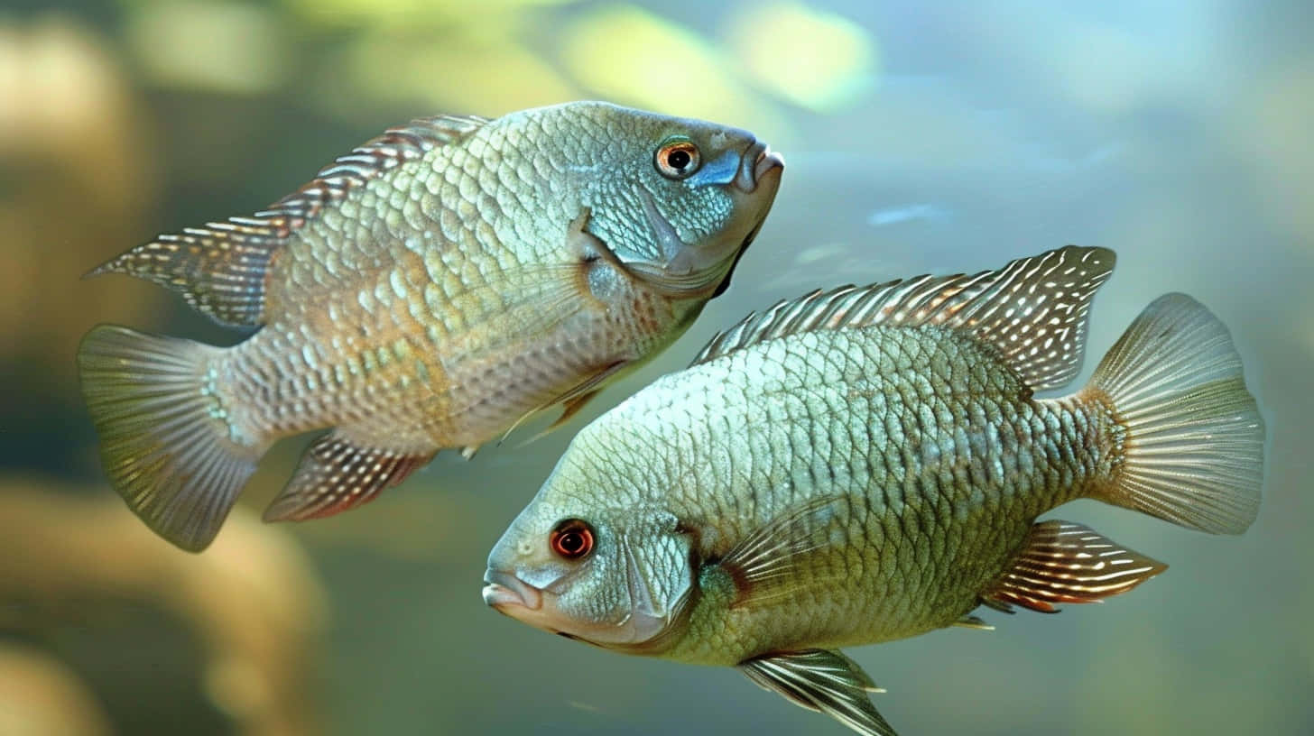 Swimming Tilapia Pair Wallpaper