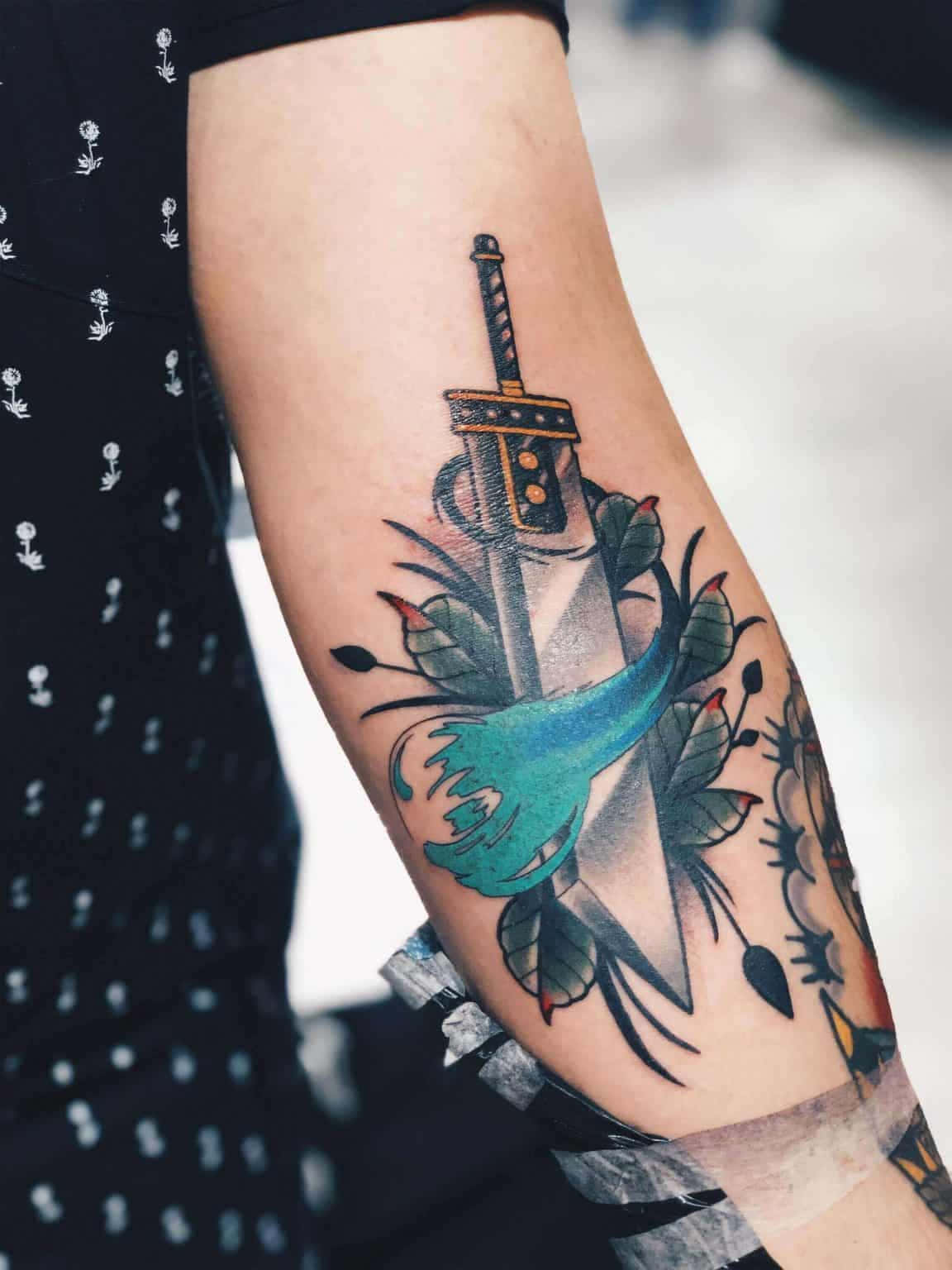 Swordand Feather Fantasy Tattoo Wallpaper