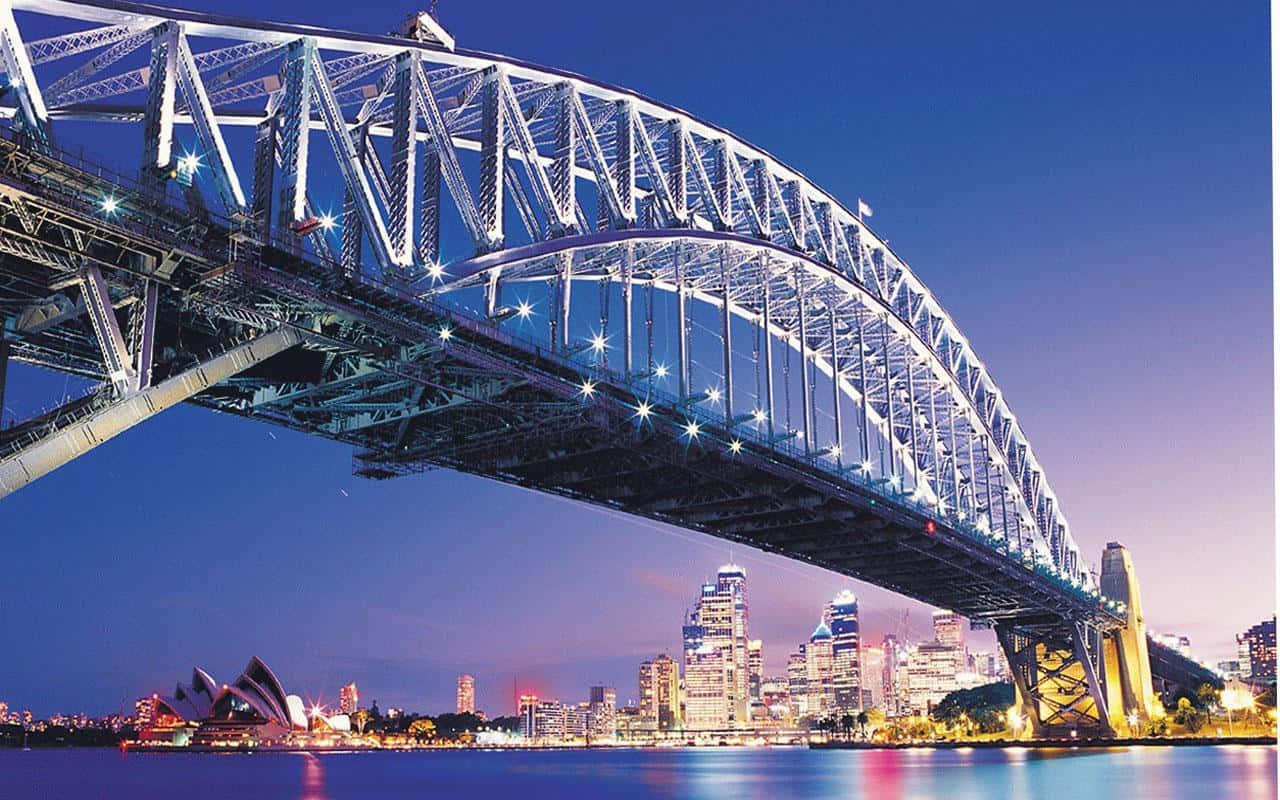 Sydney Harbour Bridge Night View.jpg Wallpaper