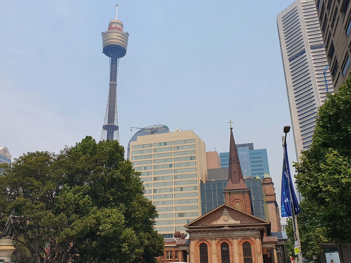 Sydney Tower Eyeand Surrounding Architecture Wallpaper