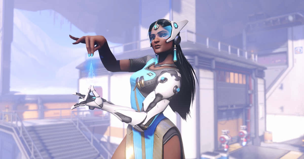 Symmetra Showcasing Her Light-bending Abilities In Overwatch. Wallpaper