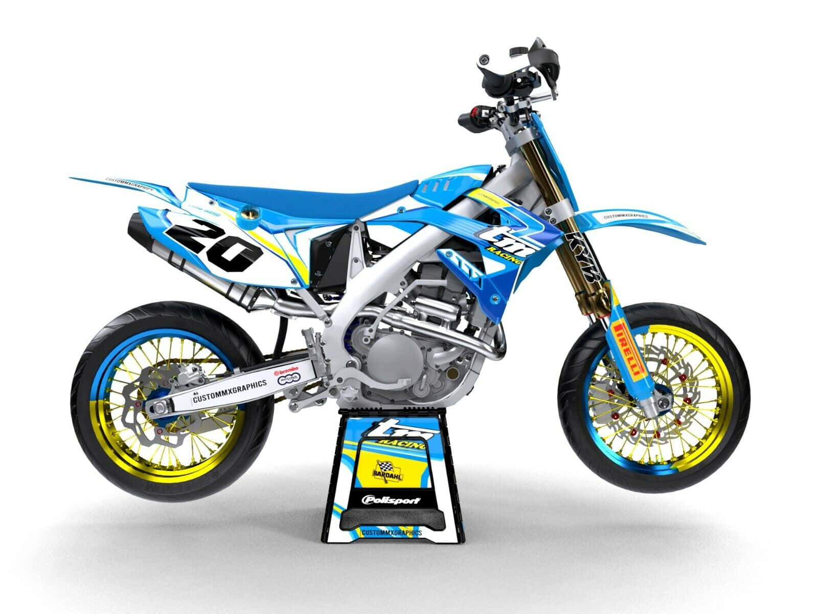 T M Racing Motocross Bike Number20 Wallpaper