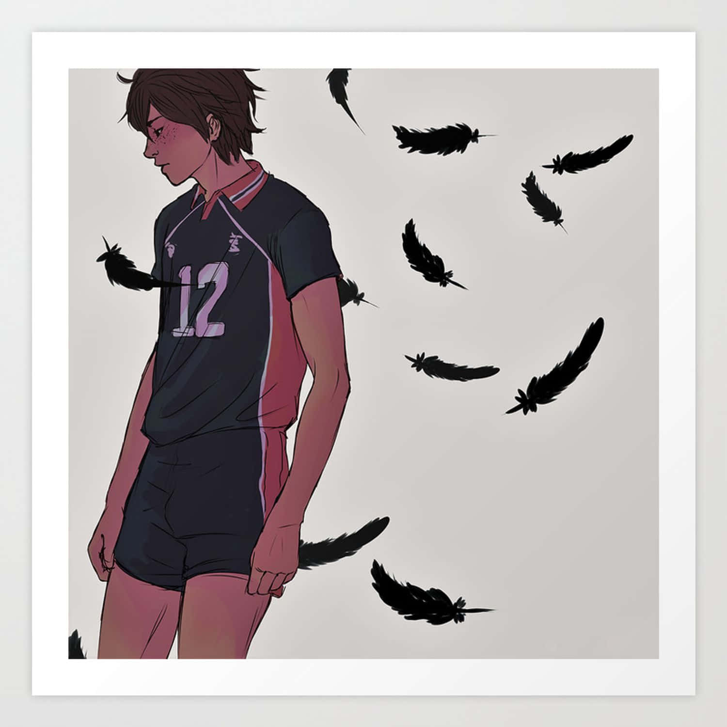 Tadashi Yamaguchi In Action On The Volleyball Court Wallpaper