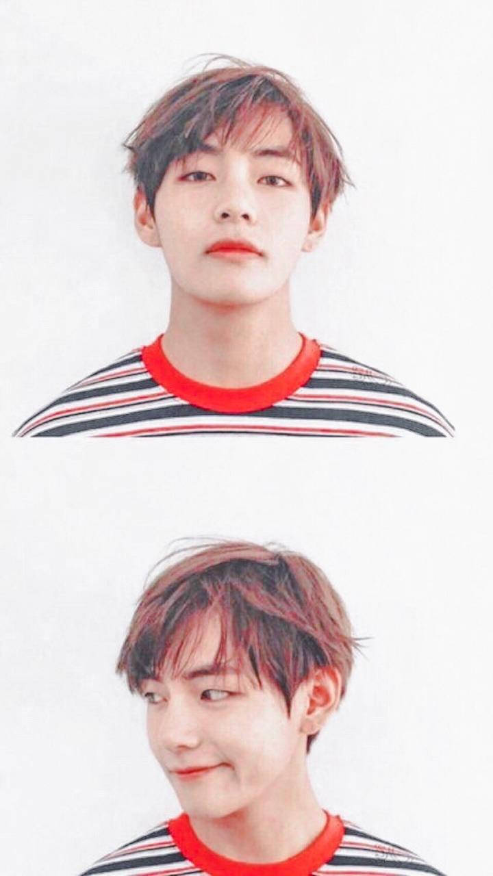 Taehyung Cute Minimalist Collage Wallpaper