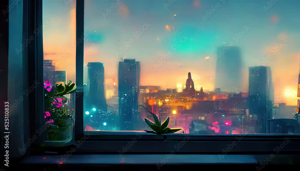 ‘take A Break And Enjoy Some Lo Fi Anime Chills’ Wallpaper