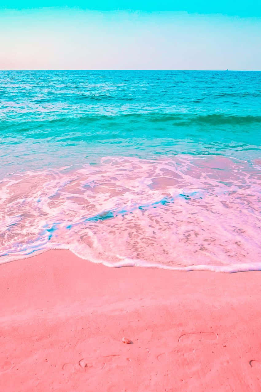 Take A Passion-filled Journey To A Secluded Pink Beach. Wallpaper