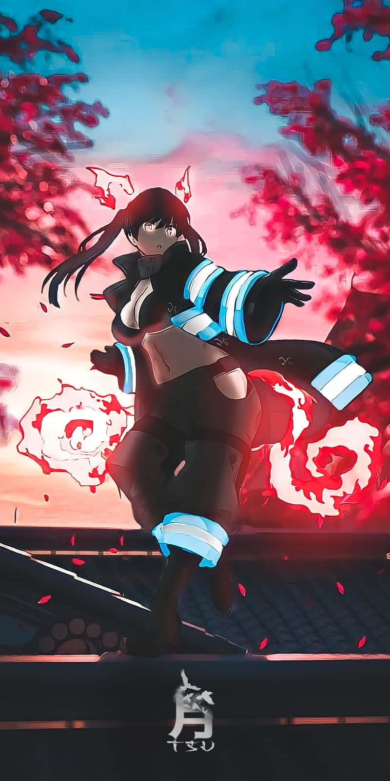 Tamaki Fire Force 800 X 1600 Wallpaper