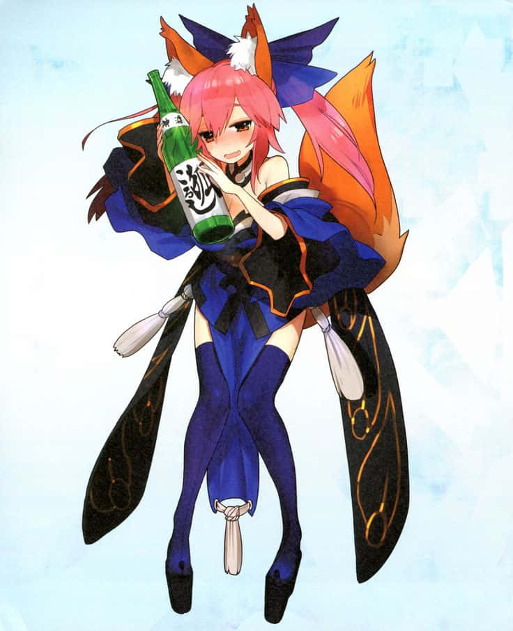 Tamamo No Mae F G O Sake Celebration Wallpaper