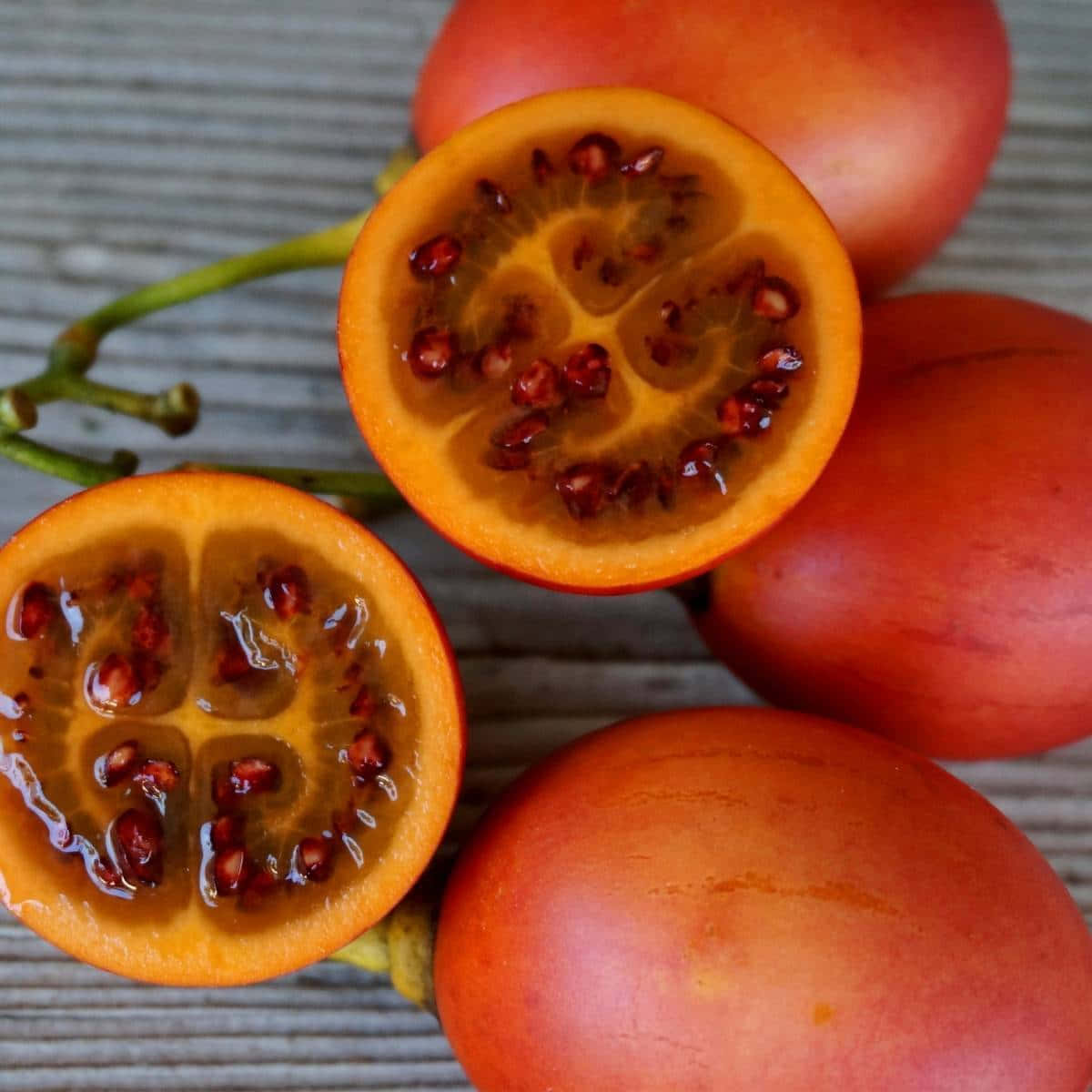 Tamarillo Fruit Close Up Angle Shot Wallpaper