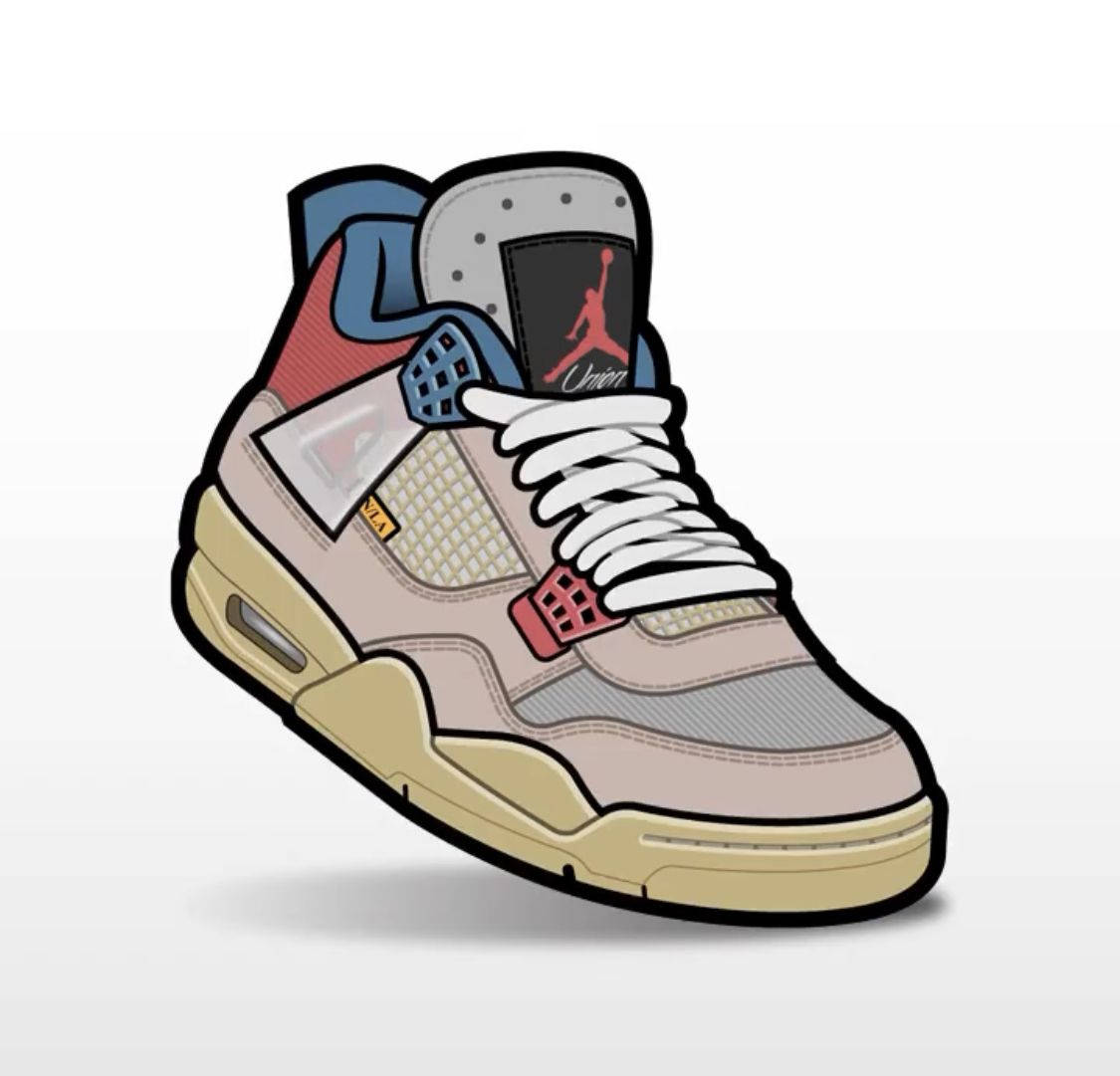 Tan Cartoon Nike Shoes Wallpaper