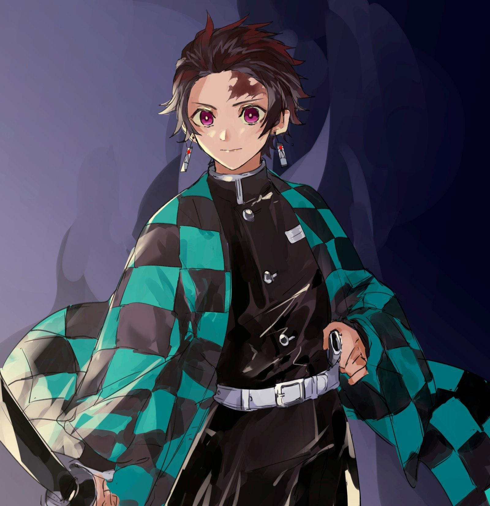 Tanjiro Pfp Digital Painting Wallpaper