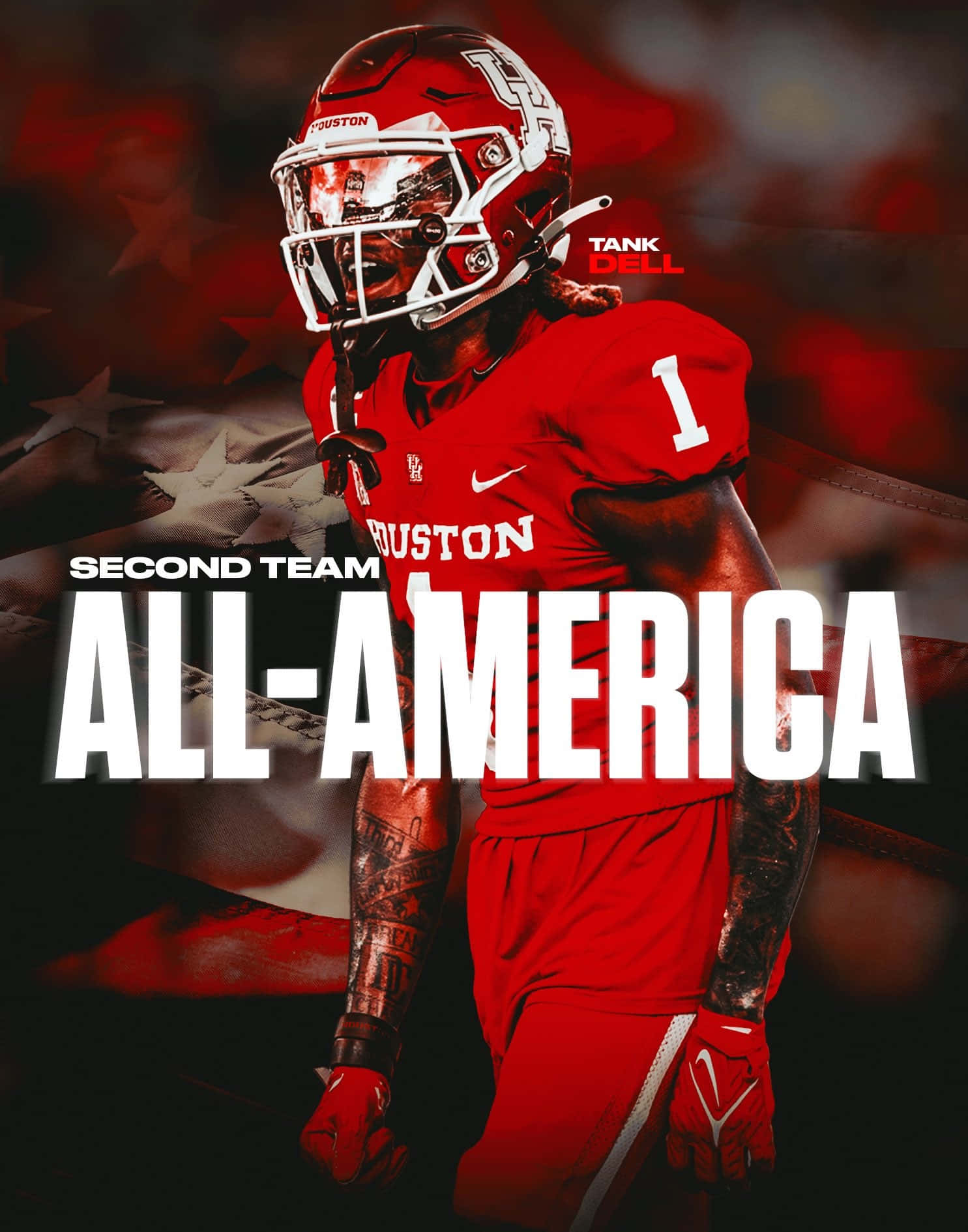 Tank Dell Second Team All America Houston Football Wallpaper